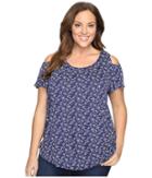 Lucky Brand - Plus Size Printed Cold Shoulder Top