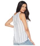 Two By Vince Camuto - Sleeveless Beach Stripe Linen Tank Top