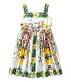 Dolce &amp; Gabbana Kids - Caltagirone Vase Print Poplin Dress