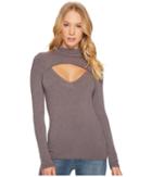 Project Social T - Modern Love Keyhole Mock Neck Top