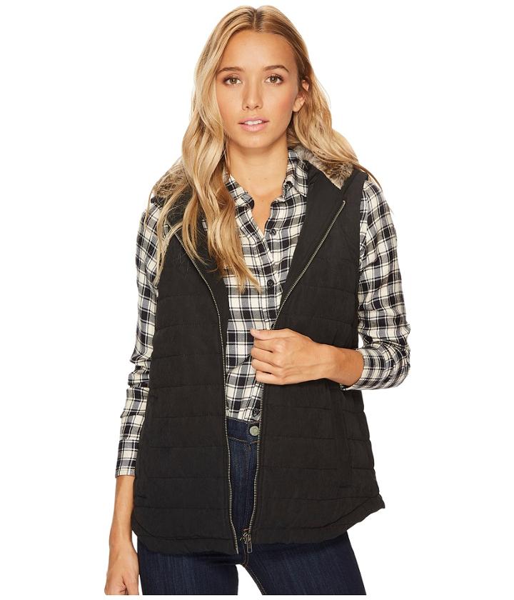Jack By Bb Dakota - Meiker Microfiber Vest With Fur Lined Hood