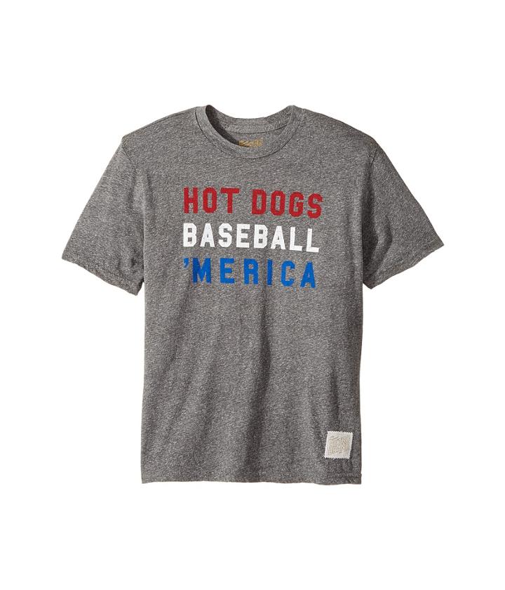 The Original Retro Brand Kids - Hot Dogs Baseball Merica Tee
