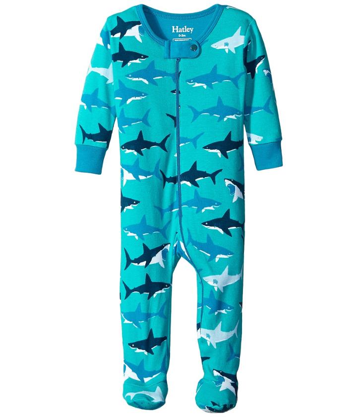 Hatley Kids - Great White Sharks Footed Coverall