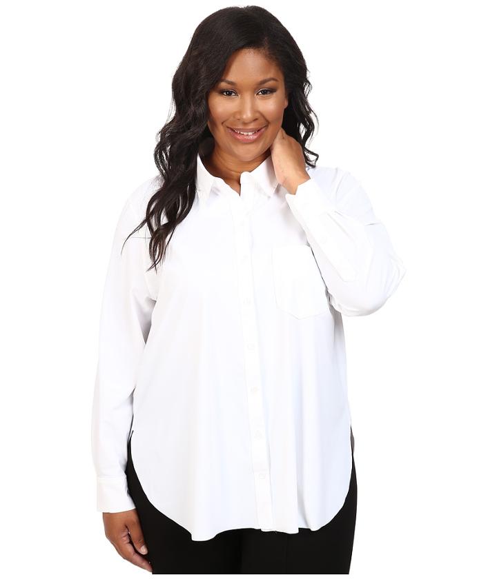 Lysse - Plus Size Schiffer Stretch Button Down