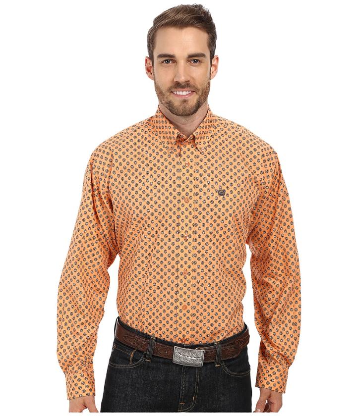 Cinch Long Sleeve Plain Weave Print