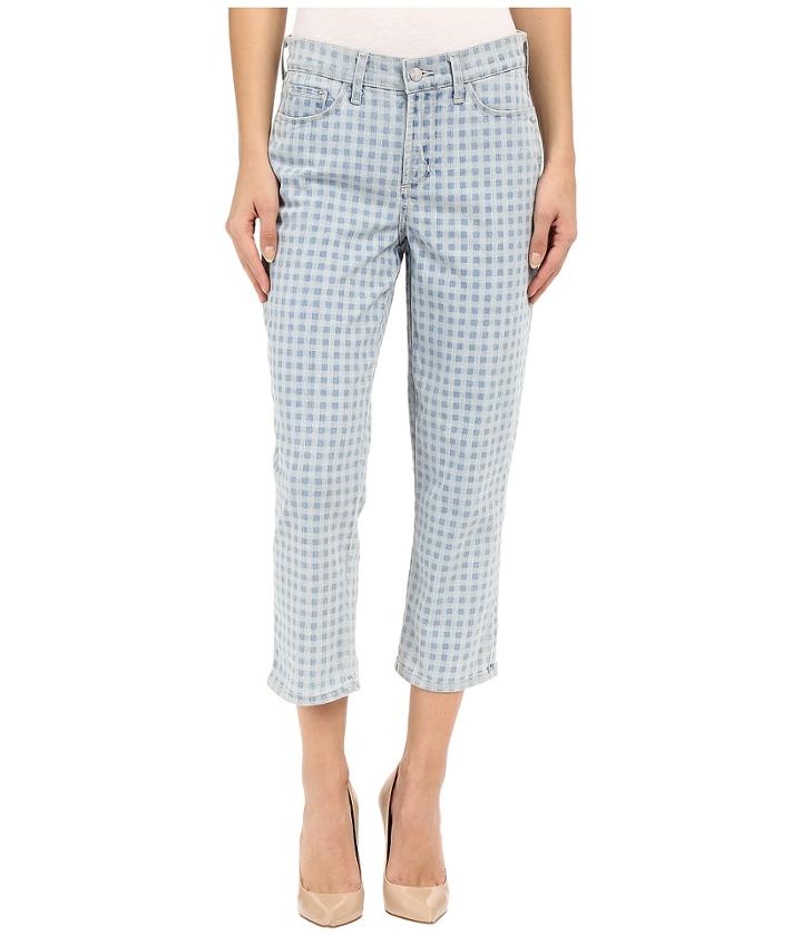Nydj - Karen Capris In Gingham - Denim Print