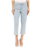 Nydj - Karen Capris In Gingham - Denim Print