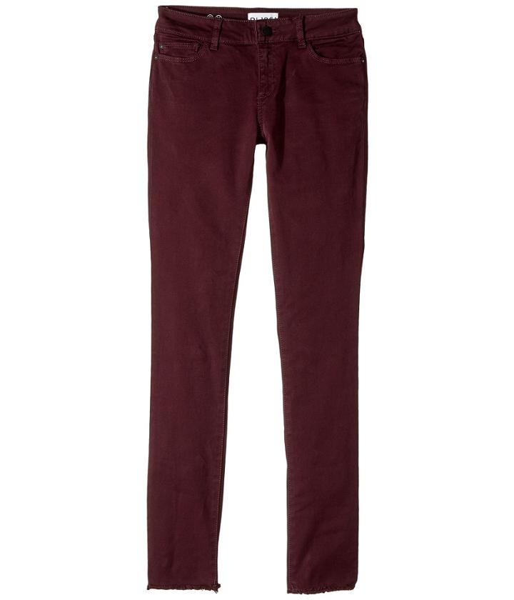 Dl1961 Kids - Crimson Sateen Skinny With Raw Hem In Eggplant