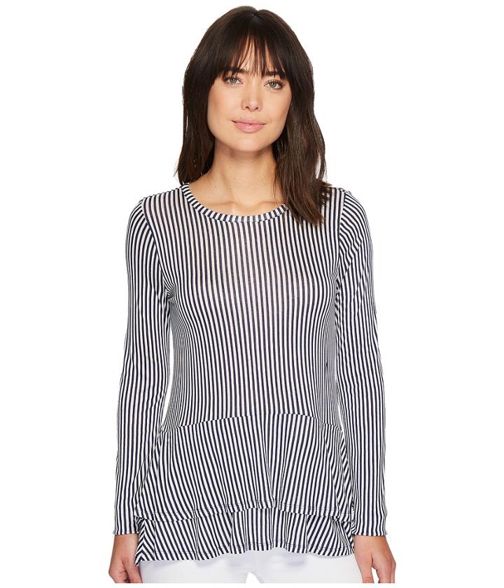 Michael Michael Kors - Petite Stripe Double Hem Top