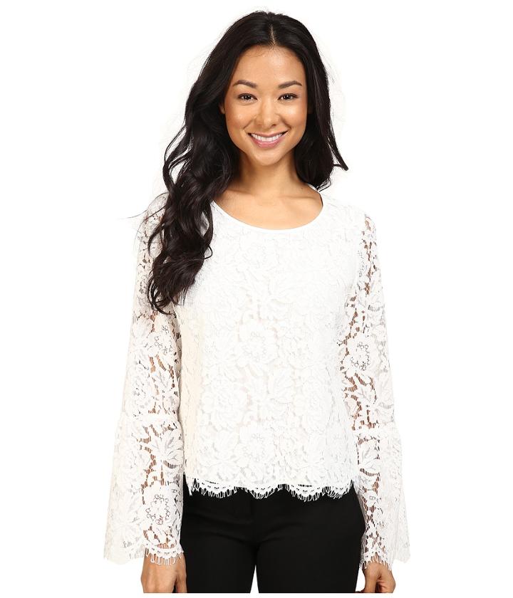 Vince Camuto - Bell Sleeve Scallop Edge Lace Blouse