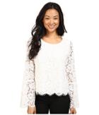 Vince Camuto - Bell Sleeve Scallop Edge Lace Blouse