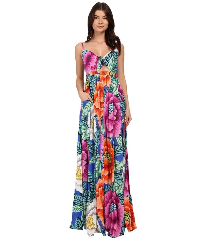 Mara Hoffman - Rayon Tie Front Maxi Dress