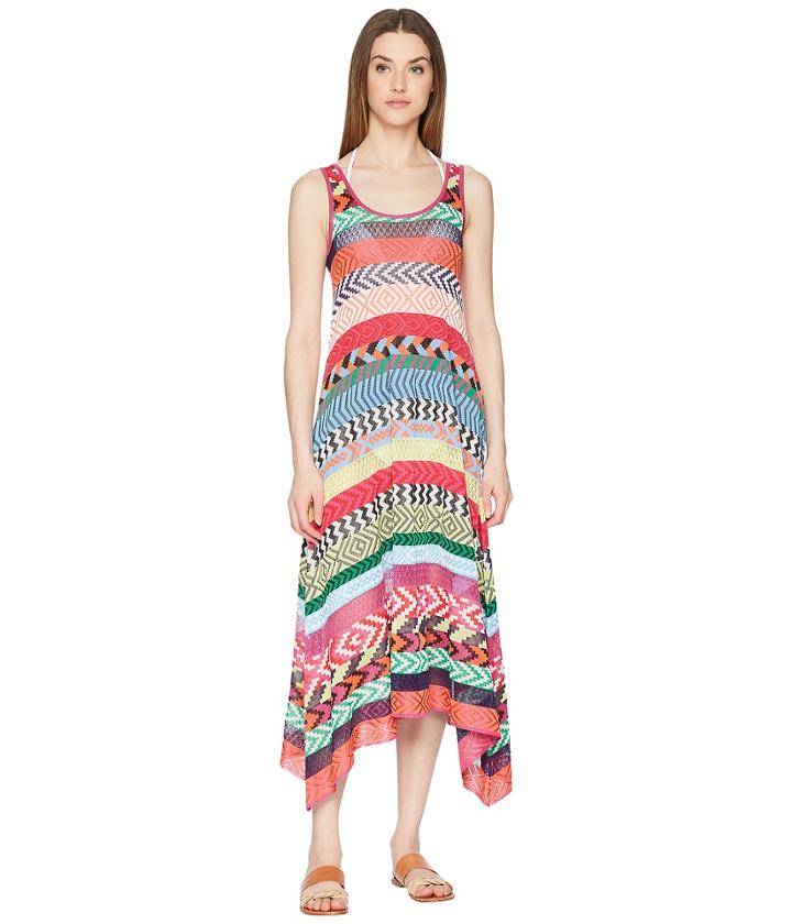 Mary Katrantzou - Leandra Dress Fira Stripe Knit Cover-up
