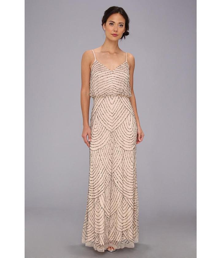 Adrianna Papell Long Deco Bead Blouson