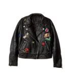 Blank Nyc Kids - Patchwork Vegan Leather Moto Jacket In Mix And Match