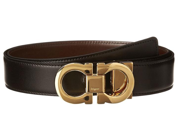 Salvatore Ferragamo - Double Gancini Adjustable/reversible Belt 671041