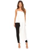 Zac Posen - Charmeuse Asymmetrical Drape Sleeveless Top