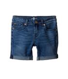7 For All Mankind Kids - Five-pocket Bermuda Denim Shorts In Medium Heritage