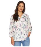Ivanka Trump - Long Sleeve Printed Blouse With V-neck And Open Hem