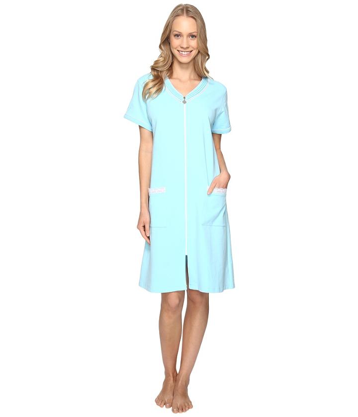 Eileen West - Long Sleeve Short Zip Robe