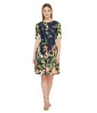 Christin Michaels - Elise 3/4 Sleeve Fit And Flare Dress