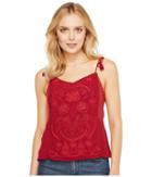 Lucky Brand - Washed Embroidered Top