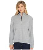 Mod-o-doc - Heather Slub Rib 1/2 Zip Funnel Pullover