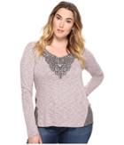 Roper - Plus Size 0570 Heather Jersey Henley