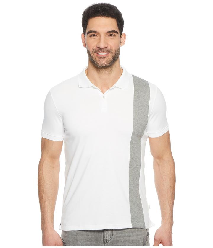 Calvin Klein - Color Blocked Stripe Knit Polo