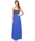 Adrianna Papell - Spag Strap Gown W/ Beaded Bodice