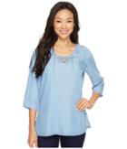 Fdj French Dressing Jeans - Chambray Popover Lace-up Blouse