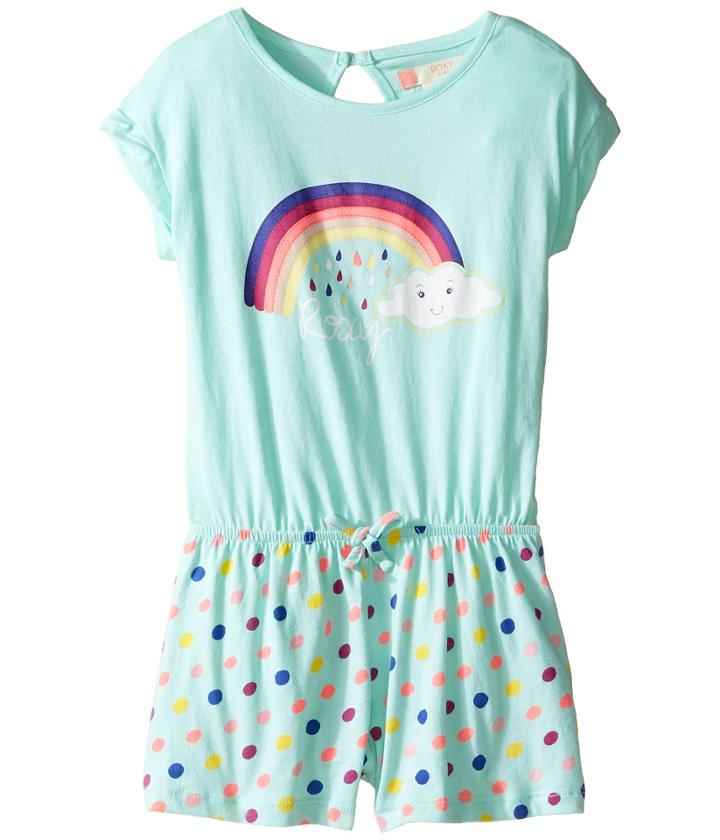 Roxy Kids - Rainbow Dots Knit Romper Cover-up