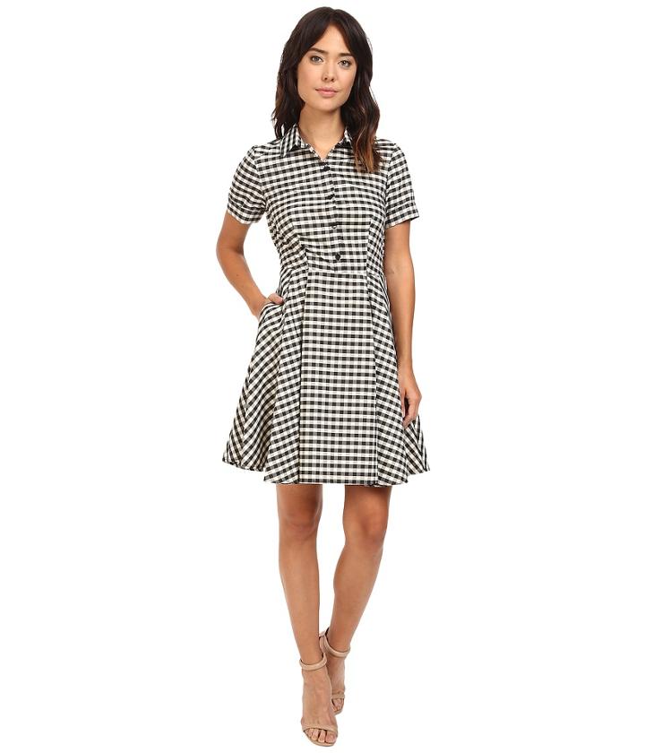 Christin Michaels - Allesia Plaid Button Up Dress