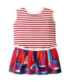 Junior Gaultier - Striped/color Block Front And Back Printed Dress