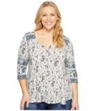 Lucky Brand - Plus Size Paisley Swing Top