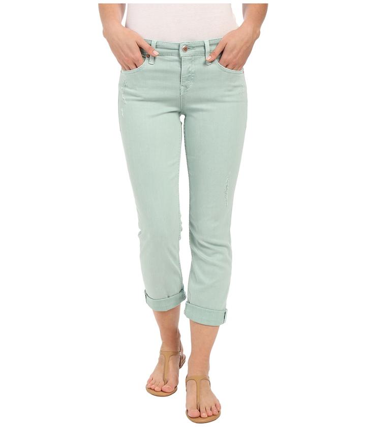 Level 99 - Lily Mid-rise Crop Rollup In Mint Destruction