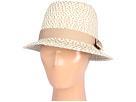 Hat Attack - Tweed Fedora With Grosgrain Ribbon And Natural Leather Tabs Trim