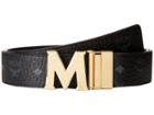 Mcm - Claus Reversible Gold Buckle Belt