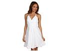 Vera Wang Lavender Label - Silk Bustier With Full Skirt Dress (white) - Apparel