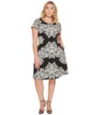 Adrianna Papell - Plus Size Lace Printed Fit Flare