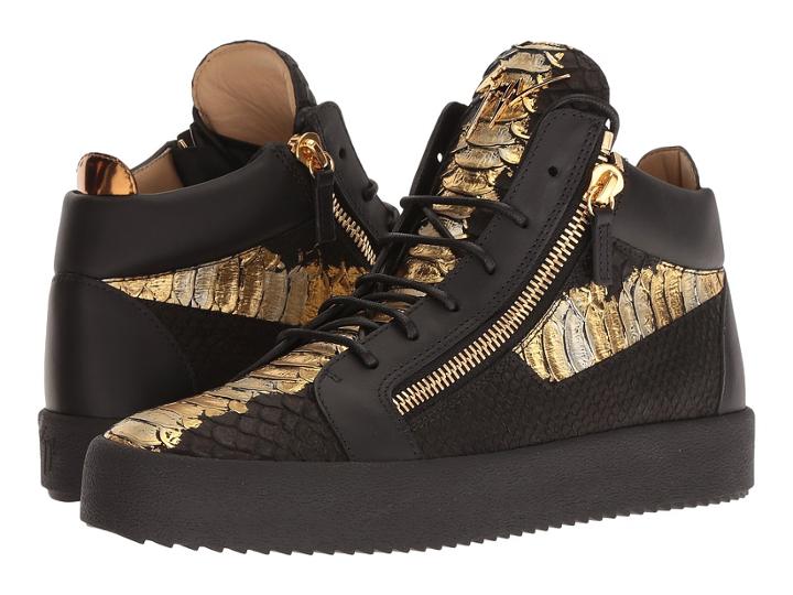 Giuseppe Zanotti - May London Metallic Croc Print Mid Top Sneaker