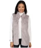 Dylan By True Grit - Plush Faux Vintage Heather Fur Hook Vest W/ Pockets