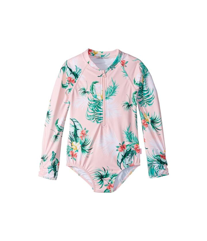 Seafolly Kids - Hawaiian Rose Long Sleeve Ruffle Surf Tank One-piece