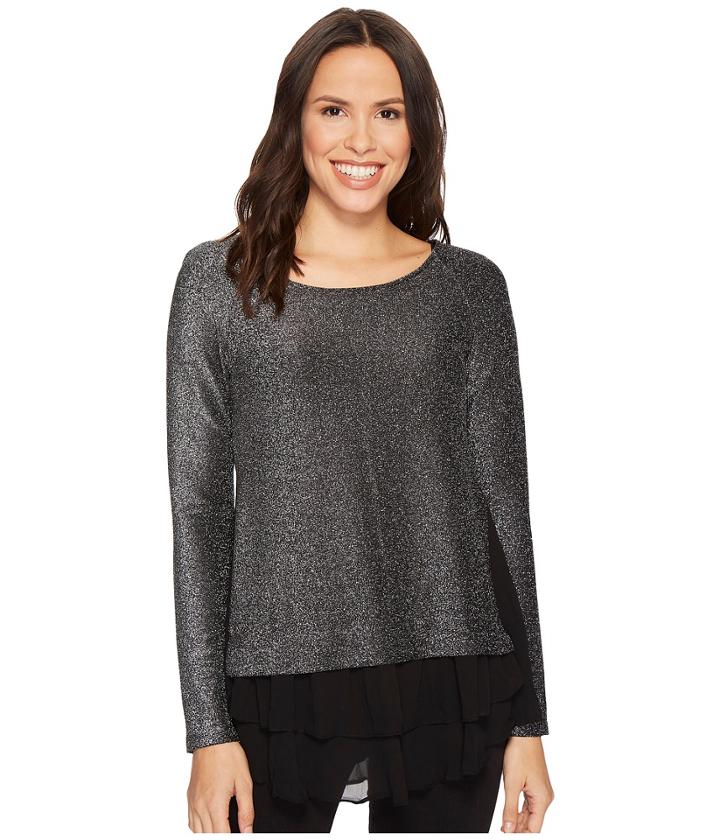 Karen Kane - Sheer Hem Sparkle Top