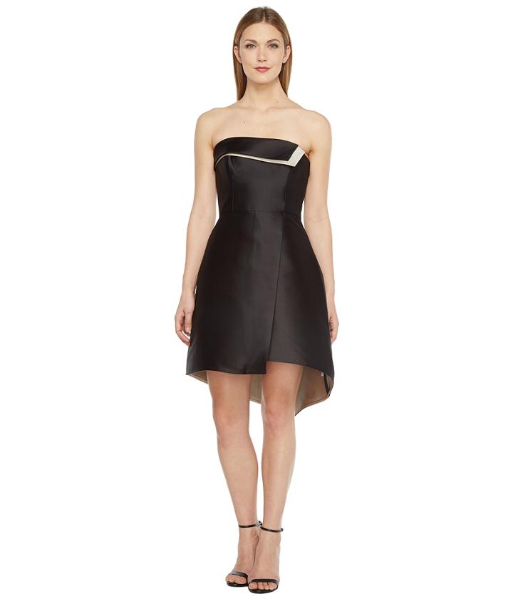 Halston Heritage - Strapless Color Blocked Structure