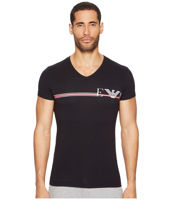 Emporio Armani - Pop Stripe Stretch Cotton Crew Neck