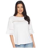 Lauren Ralph Lauren - Eyelet Cotton-blend T-shirt