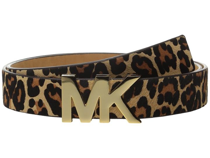Michael Michael Kors - 32mm Haircalf Belt On Mk Channel Buckle