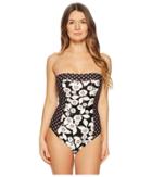 Kate Spade New York - Aliso Beach #76 Bandeau One-piece W/ Removable Soft Cups Halter Strap