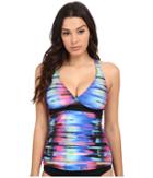 Next By Athena - Turn Up The Tempo Superwoman Racer Back Wrap Tankini
